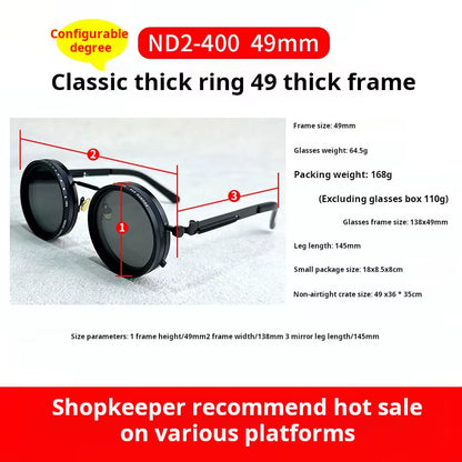 9-Level ND2-400 Adjustable Dimming Glasses Fishing Sunglasses UV anti UV Polarized Sunglasses ND Filter with Glasse Case Set