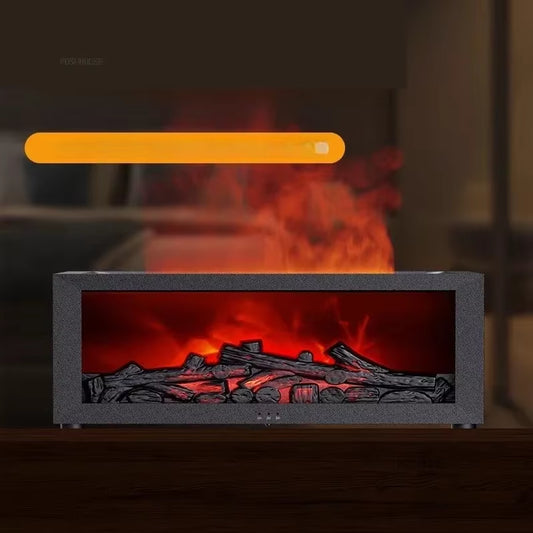 Nordic Fireplace Home Home Decoration Ornaments with Atmosphere Light Creative Desktop Simulation Decorative Fireplaces