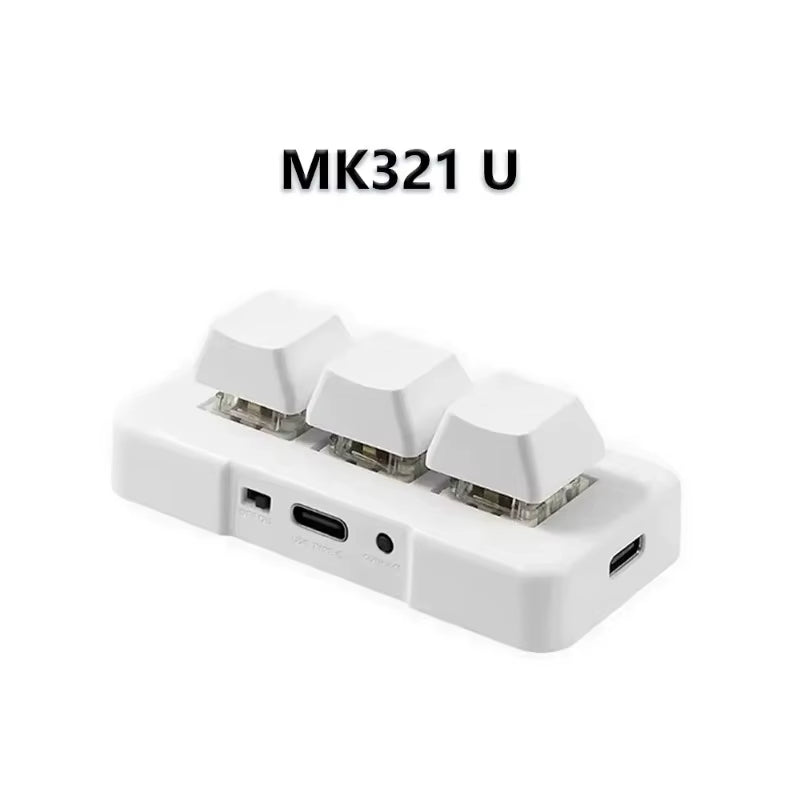 MK321BT Bluetooth Wireless Switch 3-Key Mini Usb+Bt+Wired Three Mode Customized Keyboard for Office Game Multimedia Keyboard