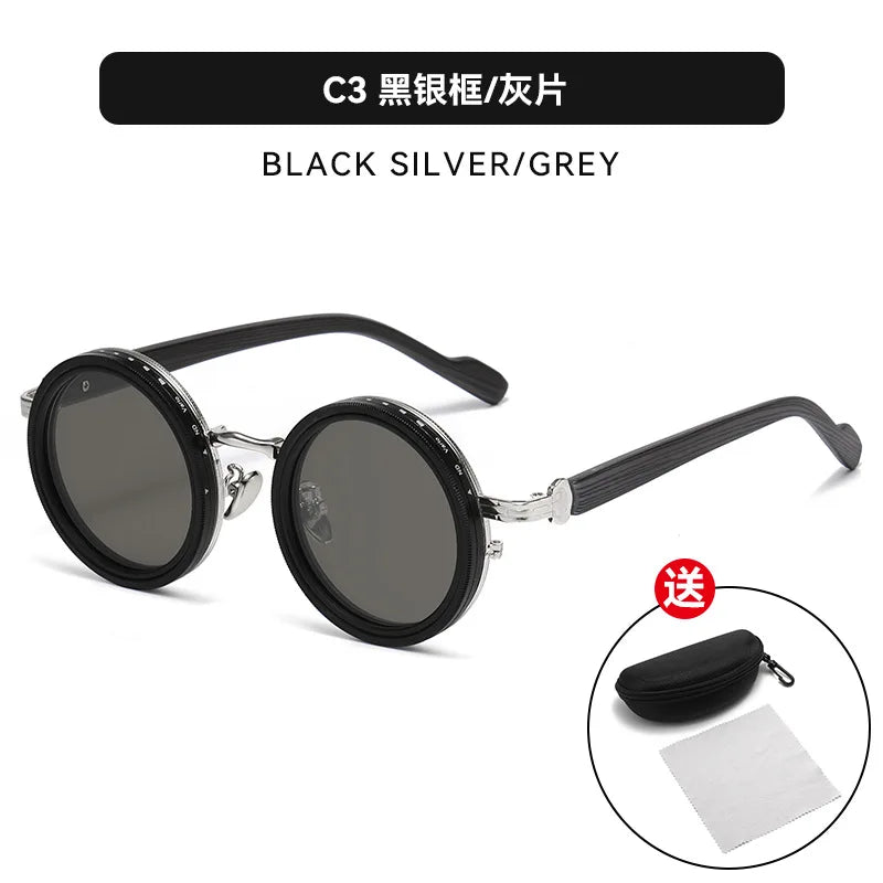 9-Level ND2-400 Adjustable Dimming Glasses Fishing Sunglasses UV anti UV Polarized Sunglasses ND Filter with Glasse Case Set