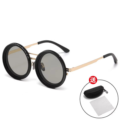 9-Level ND2-400 Adjustable Dimming Glasses Fishing Sunglasses UV anti UV Polarized Sunglasses ND Filter with Glasse Case Set