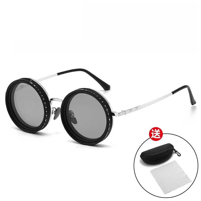 9-Level ND2-400 Adjustable Dimming Glasses Fishing Sunglasses UV anti UV Polarized Sunglasses ND Filter with Glasse Case Set