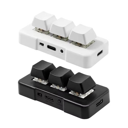 MK321BT Bluetooth Wireless Switch 3-Key Mini Usb+Bt+Wired Three Mode Customized Keyboard for Office Game Multimedia Keyboard