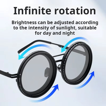 9-Level ND2-400 Adjustable Dimming Glasses Fishing Sunglasses UV anti UV Polarized Sunglasses ND Filter with Glasse Case Set