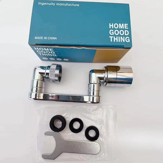 Metal Universal 1080 °Swivel Extension Faucet Aerator 2 Water Faucets Bubbler Nozzle for Kitchen Sink Tap Extender Sprayer Head