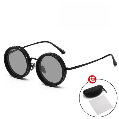 9-Level ND2-400 Adjustable Dimming Glasses Fishing Sunglasses UV anti UV Polarized Sunglasses ND Filter with Glasse Case Set