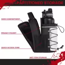 Magnetic Water Bottle Bag Large Capacity Specific Water Cup Holder with Strong Magnet Portable Bag for Outdoor Sports Gym Camp